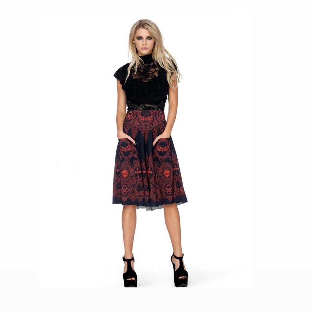 💜 Blackmilk Clothing | INVOCATION YOKE MIDI SKIRT XL